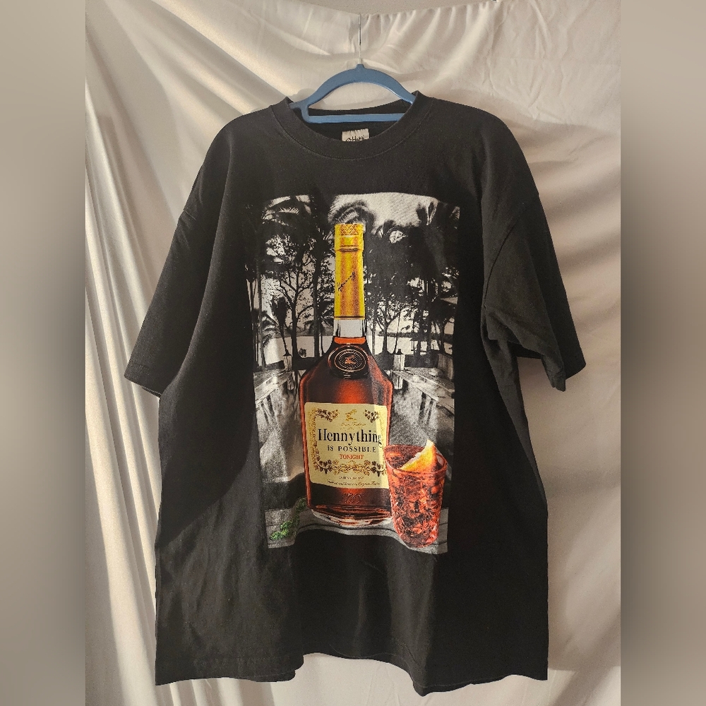 Shaka Wear 2XL Hennything Is Possible Black Graphic Tee Shirt Double Sided‎